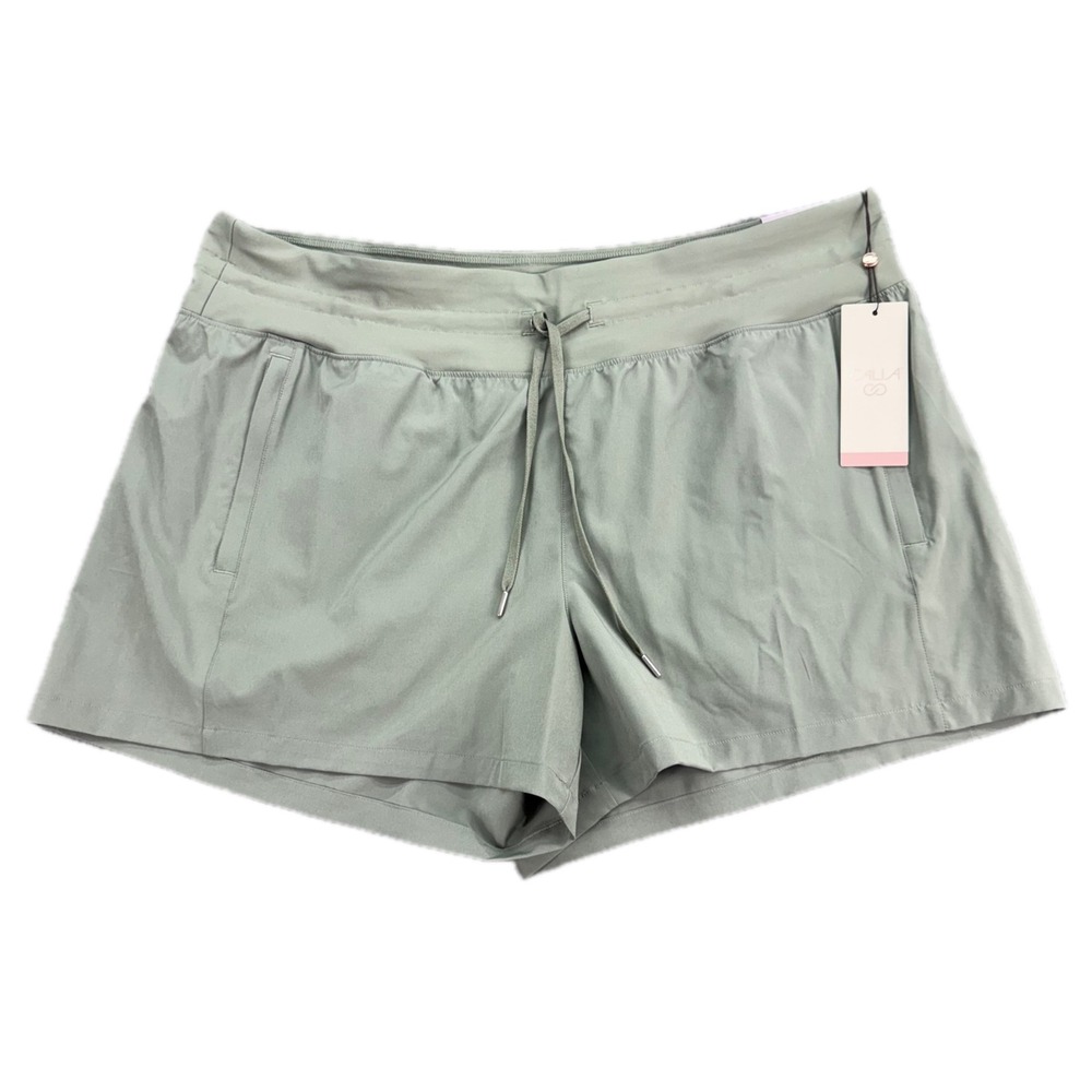 Calia TrueLight Shorts Womens XXL Muted Green Mid-Rise 4" Inseam WAX15210Z NEW